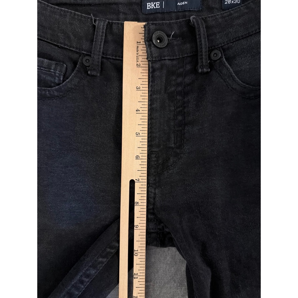 BKE Jeans Mens 28x30 Aiden Slim Black Stretch GBP21452 Denim Pants - Picture 9 of 12